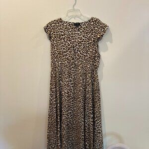 Long chettah flowy print dress - Jessica Simpson - XL